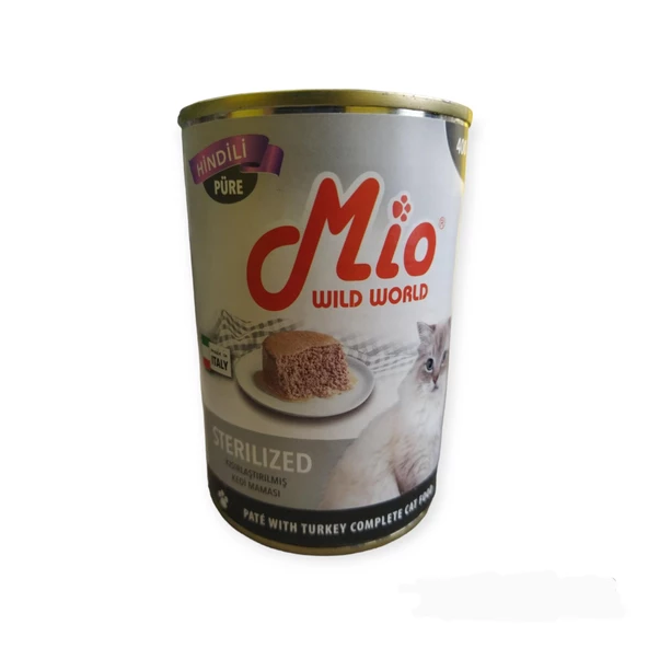 Mio Sterilized Püre Hindili Kısır Kedi Konservesi 400 gr 12li