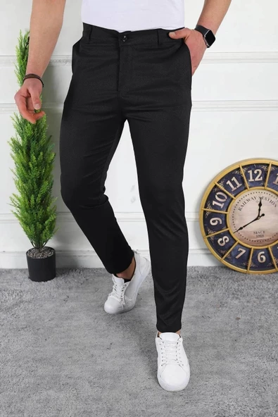 Dizmar İtalyan Kesim Slim Fit Erkek Keten Pantolon
