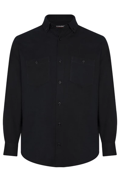 Lugon Erkek Çift Cep Kışlık Kaşmir Gömlek - Resim 7