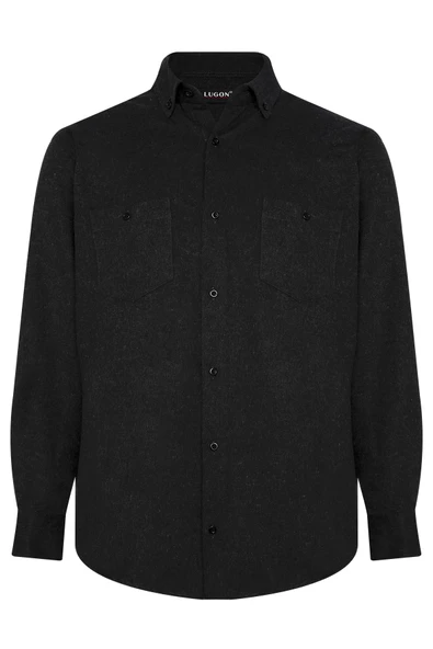 Lugon Erkek Çift Cep Kışlık Kaşmir Gömlek - Resim 2