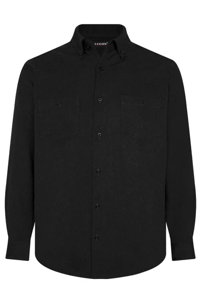 Lugon Erkek Çift Cep Kışlık Kaşmir Gömlek - Resim 4