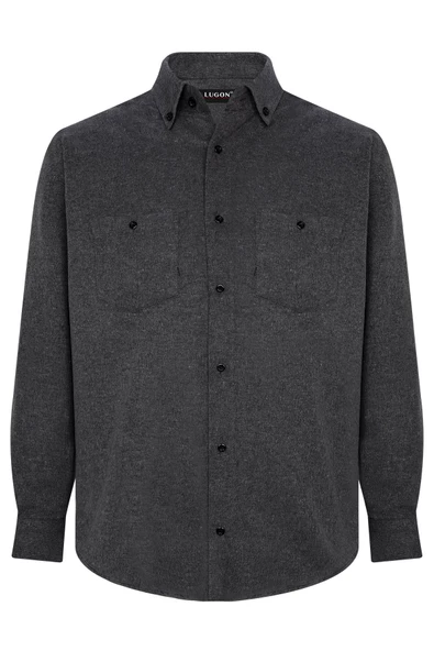 Lugon Erkek Çift Cep Kışlık Kaşmir Gömlek - Resim 5