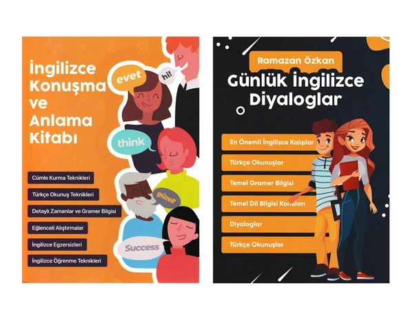 Günlük İngilizce Diyaloglar ve İngilizce Konuşma ve Anlama Kitabı - 2 Kitap -  Ramazan ÖZKAN