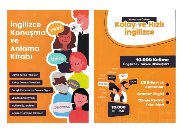 İngilizce Konuşma ve Anlama Kitabı + Kolay ve Hızlı İngilizce - 2 Kitap - Ramazan ÖZKAN