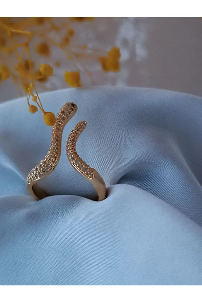 zirkon taşlı farklı ve özel tarz yılan yüzük - 2