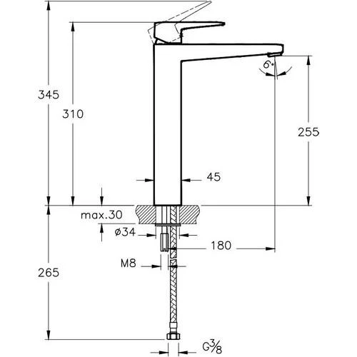 A42733-Artema Root Square Çanak Lavabo Bataryası - Krom - 2