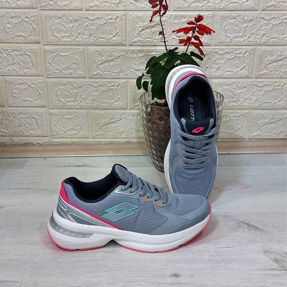 Lotto Charlıson Gri-Pembe Hafızalı İç Taban Bayan Spor Ayakkabı - Resim 8