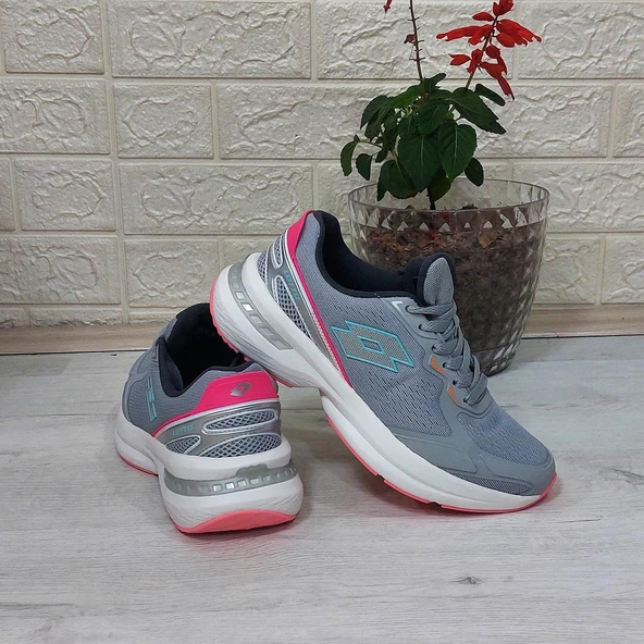 Lotto Charlıson Gri-Pembe Hafızalı İç Taban Bayan Spor Ayakkabı - Resim 7