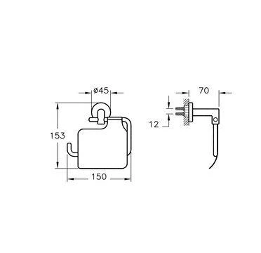 A44788-Vitra Minimax Tuvalet Kağıtlığı - Kapaklı - Krom - 2