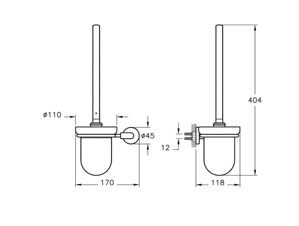 A44790-Vitra Minimax Tuvalet Fırçalığı - Duvardan - Krom - 2