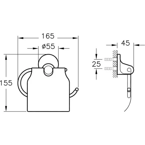 A44945-Vitra Marin Tuvalet Kağıtlığı - Kapaklı - Krom - 2