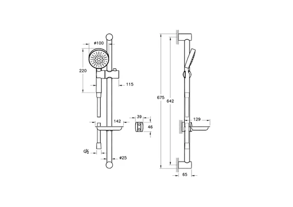 A45693-Artema Master 1F Sürgülü El Duşu Takımı - Krom - 3