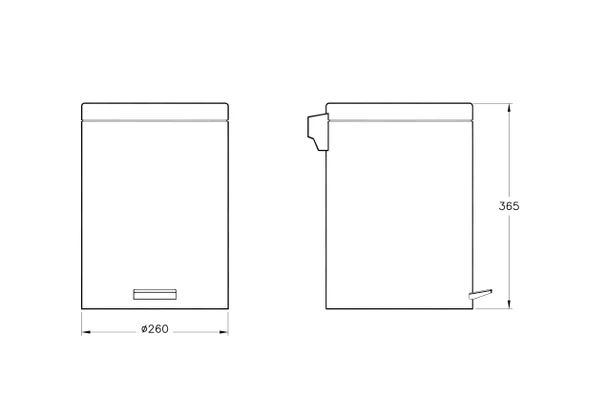 A44056-Vitra Arkitekta Çöp Kovası - 12 Lt - Parlak Paslanmaz Çelik - 2