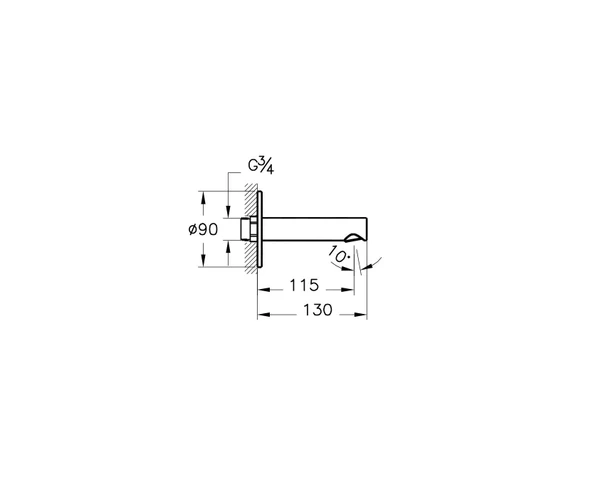 A42622-Vitra Origin Çıkış Ucu Krom - 3