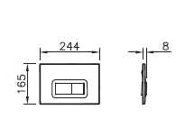 740-0680-Vitra Loop R Kumanda Paneli - Parlak Krom - 3
