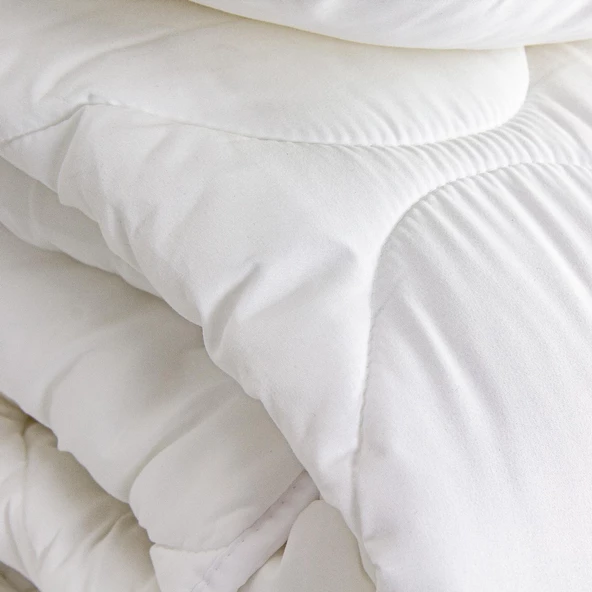 Homedius Antialerjik Microfiber Yorgan Tek Kişilik   Beyaz 155x215 - 2