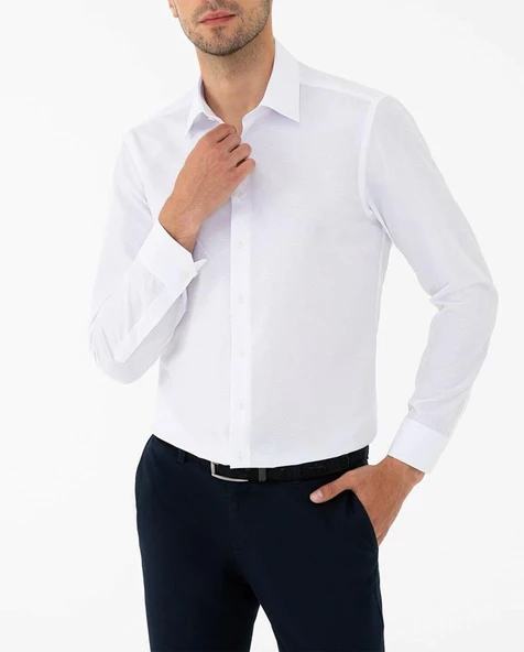 Advante Slim Fit Pamuk Saten Erkek Gömlek