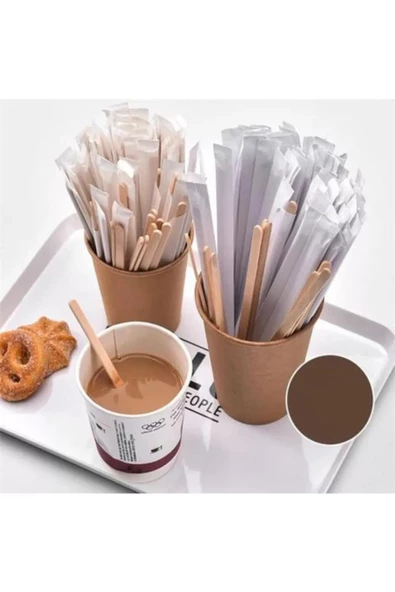 Ahşap  Çay Kahve karıştırıcı 500 adet - 2