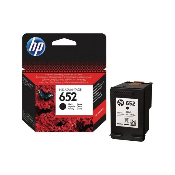 HP Mürekkep Kartuş Orj. No:652 Siyah