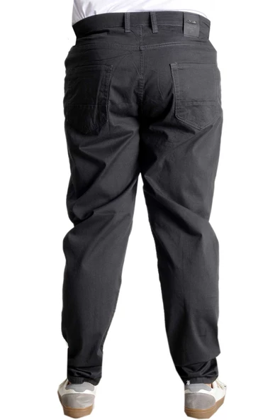 Mode XL Büyük Beden Pantolon Keten 5Cep Milano Classic 20902 Antrasit - Resim 4