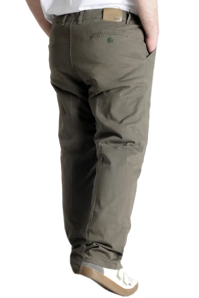 Mode XL Büyük Beden Keten Pantolon Yan Cep 20984 Sütlü Kahve - 4