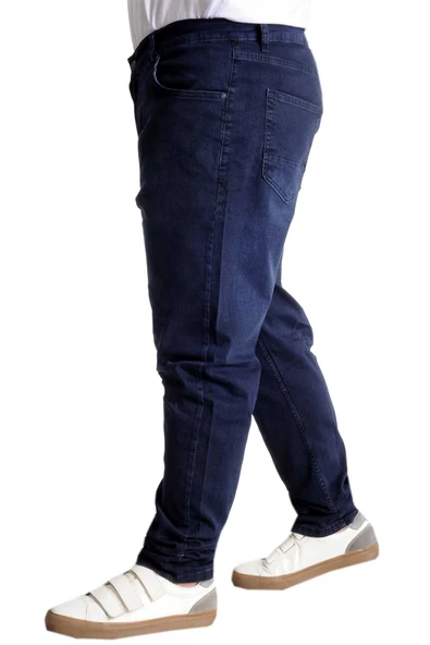 Mode XL Büyük Beden Erkek Kot Pantolon Klasik Armina 23903 Lacivert - 2