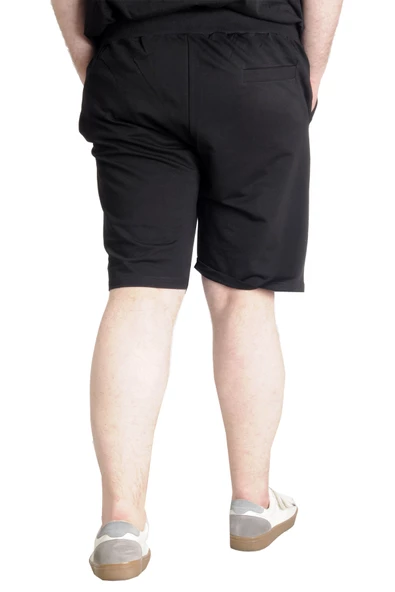 Mode XL Büyük Beden Erkek Kapri Yandan Cep MULINE 20501 Siyah - 4