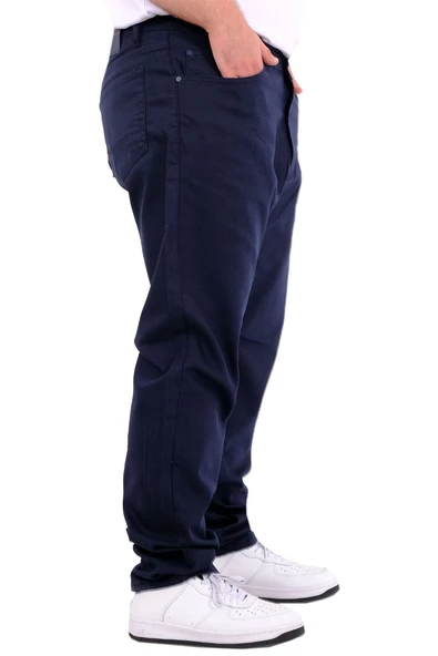 Mode XL Büyük Beden Erkek Gabardin Pantolon 5 Cep Doğa Classic 22920 Lacivert - Resim 5