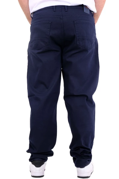 Mode XL Büyük Beden Erkek Gabardin Pantolon 5 Cep Doğa Classic 22920 Lacivert - Resim 7