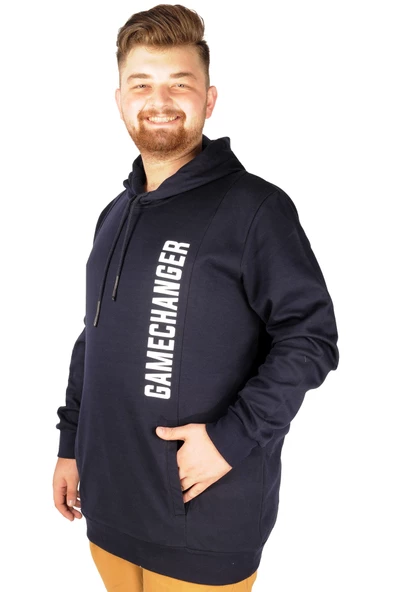 Mode XL Erkek Sweat Kapşon Stellock Gamechanger 21507 Lacivert