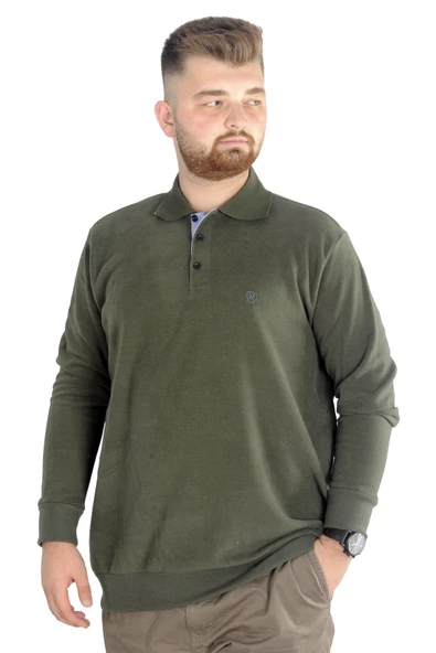 Mode XL Erkek Sweatshirt  Polo Vnz Selanik 20440 Haki ürün görseli