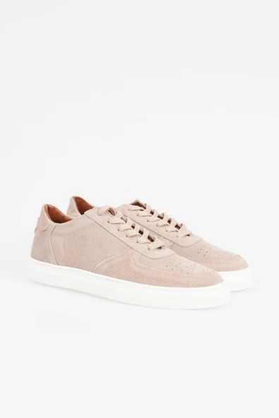 Hakiki Deri Erkek Bağcıklı Sneaker Dikiş Detaylı Spor Ayakkabı - 6
