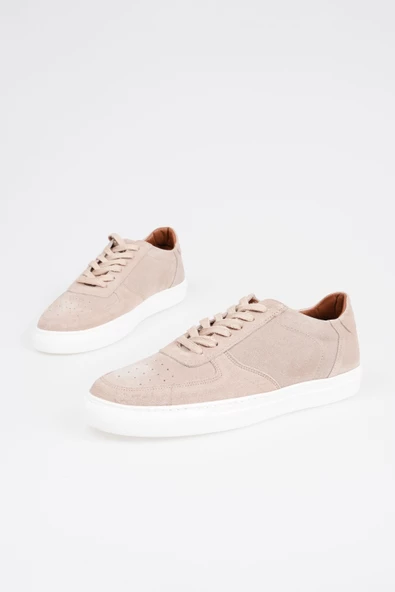 Hakiki Deri Erkek Bağcıklı Sneaker Dikiş Detaylı Spor Ayakkabı - 4