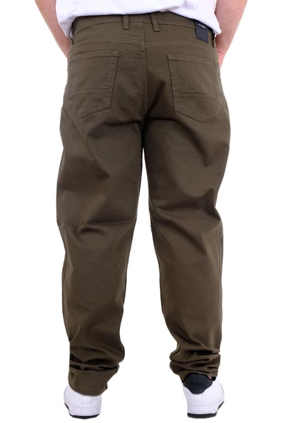 Mode XL Büyük Beden Erkek Gabardin Pantolon 5 Cep Doğa Classic 22920 Haki - 7