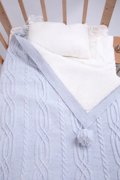 Babyhola Organik %100 Triko Velsoft Bebek Battaniye Yenidoğan Hastane Çıkışı 3-18 ay 4044 - 10