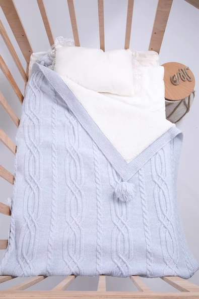 Babyhola Organik %100 Triko Velsoft Bebek Battaniye Yenidoğan Hastane Çıkışı 3-18 ay 4044 - 7