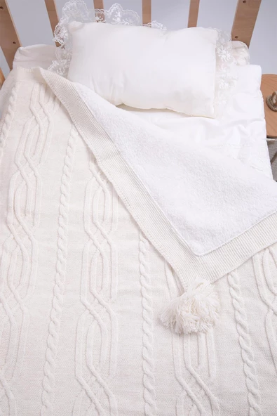 Babyhola Organik %100 Triko Velsoft Bebek Battaniye Yenidoğan Hastane Çıkışı 3-18 ay 4044 - 3