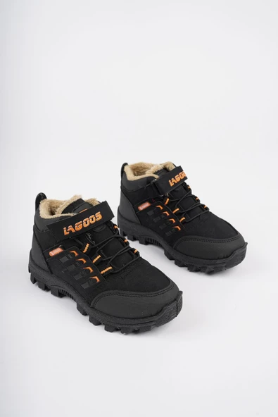 Muggo BOB Garantili Bağcıklı Cırtlı İçi Kürklü Unisex Çocuk Outdoor Kışlık Bot - 12