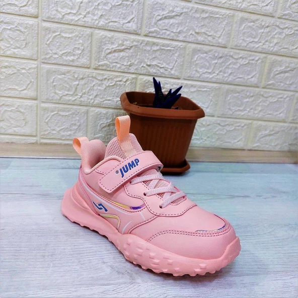 Jump 29601 Açık Pembe Cırtlı Fuspetli Ortapedik Kız Çocuk Spor Ayakkabı - Resim 5