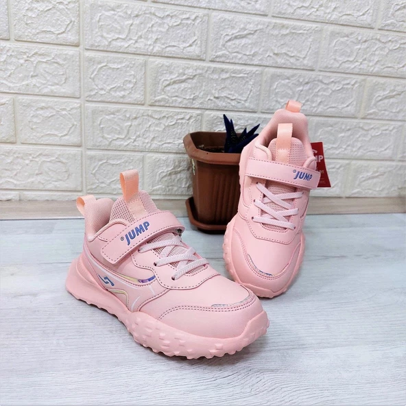 Jump 29601 Açık Pembe Cırtlı Fuspetli Ortapedik Kız Çocuk Spor Ayakkabı - Resim 4