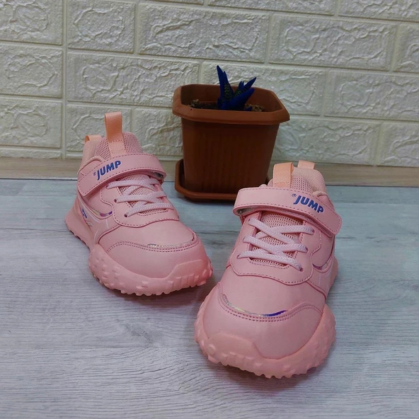 Jump 29601 Açık Pembe Cırtlı Fuspetli Ortapedik Kız Çocuk Spor Ayakkabı - Resim 7