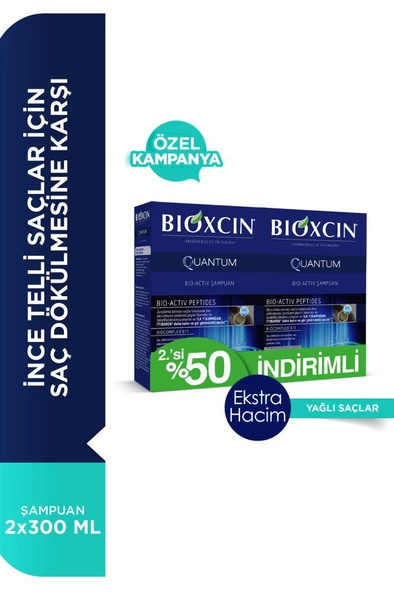 Bioxcin Quantum Yağlı Saçlar Için Şampuan 300 ml 2.si %50 İndirimli