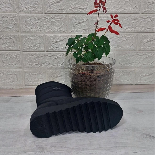 Lee Cooper 31190 Siyah Kaymaz İçi Kürklü Önden Fermuarlı Kar Botu - 9