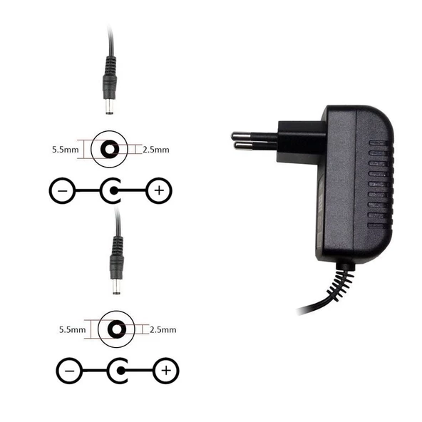 MP3 Çalar İçin 12V-19V 450mA-600mA (0.45A-0.6A) Adaptör