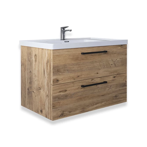 Teta Home Batum 65 cm MDF Banyo Lavabolu Alt Dolap  Atlantik Çam ürün görseli 1