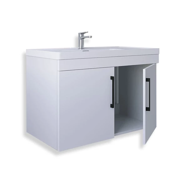 Teta Home Yalova 65 cm Mdf Banyo Lavabolu Alt Dolap  Beyaz - 2
