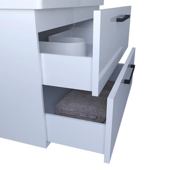 Teta Home Batum 65 Cm Mdf Banyo Dolabı Seti  Beyaz - 3