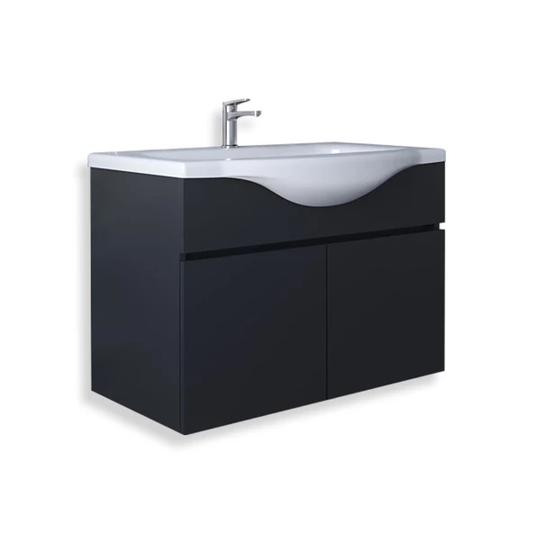 Teta Home Kahire 65 cm Mdf Banyo Lavabolu Alt Dolap  Antrasit