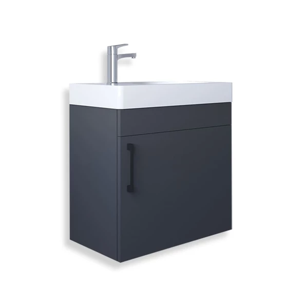 Teta Home Rio 45 cm Mdf Banyo Lavabolu Alt Dolap  Antrasit - 3