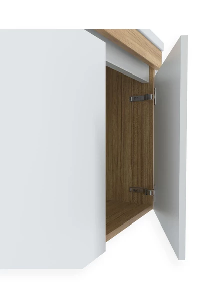 Teta Home Tokyo 65 cm Mdf Banyo Lavabolu Alt Dolap  Teak-Beyaz - 3